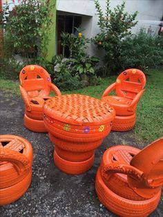 recycle furniture in the garden
