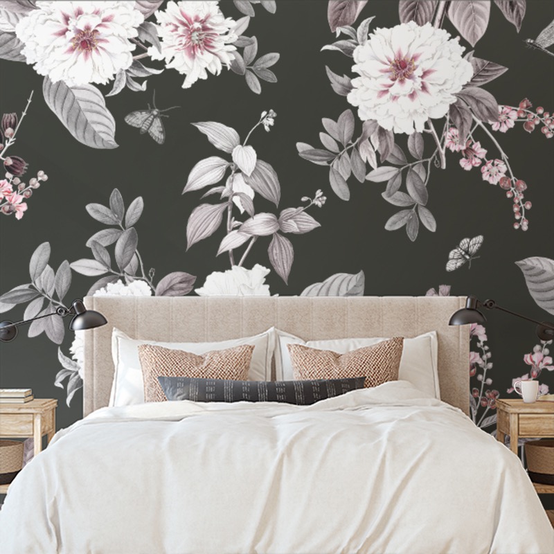 impeccable ida floral peep and stick wallpaper