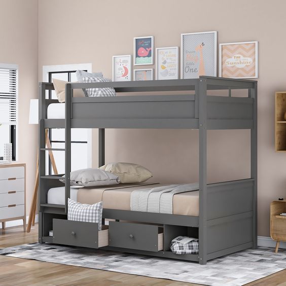 toy storage bunk bed