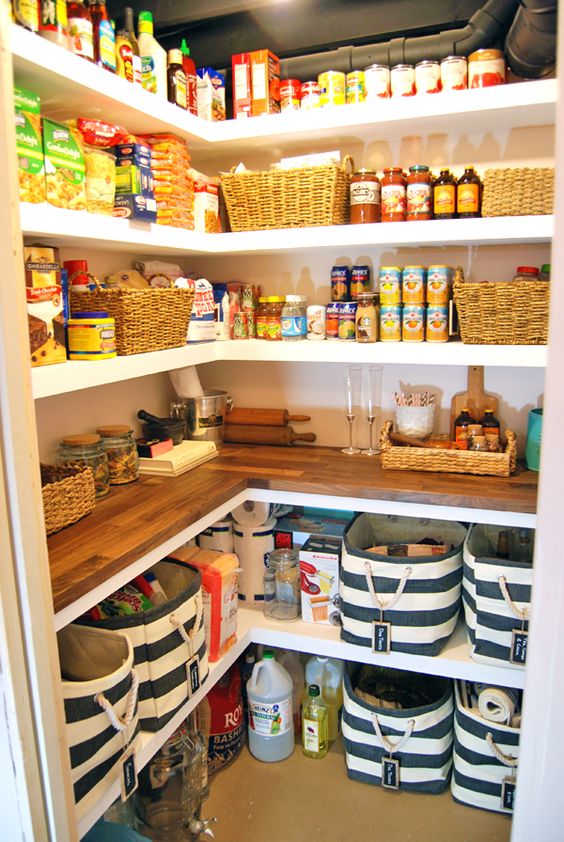 warm small pantry design