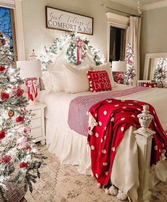 luxurious christmas bedroom