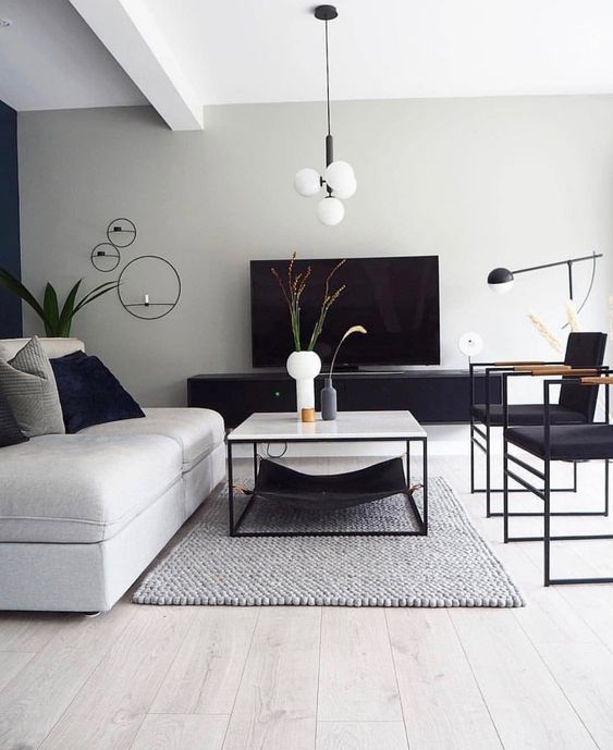minimalist monochrome apartment