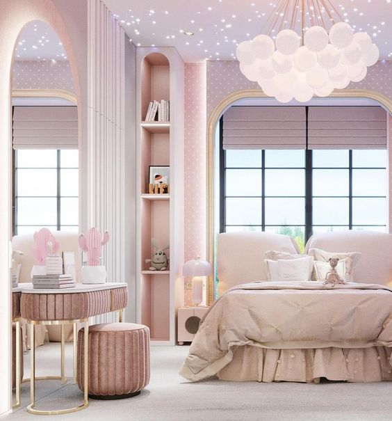 teenage pink bedroom