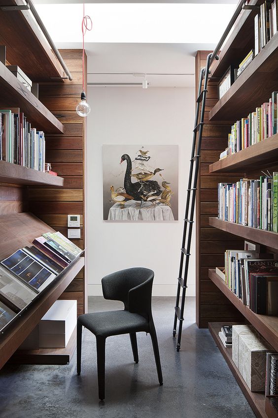 modern home mini library