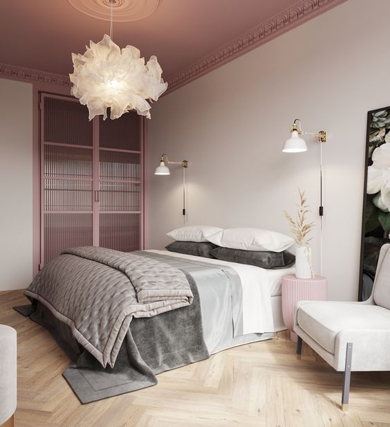 pink modern bedroom design