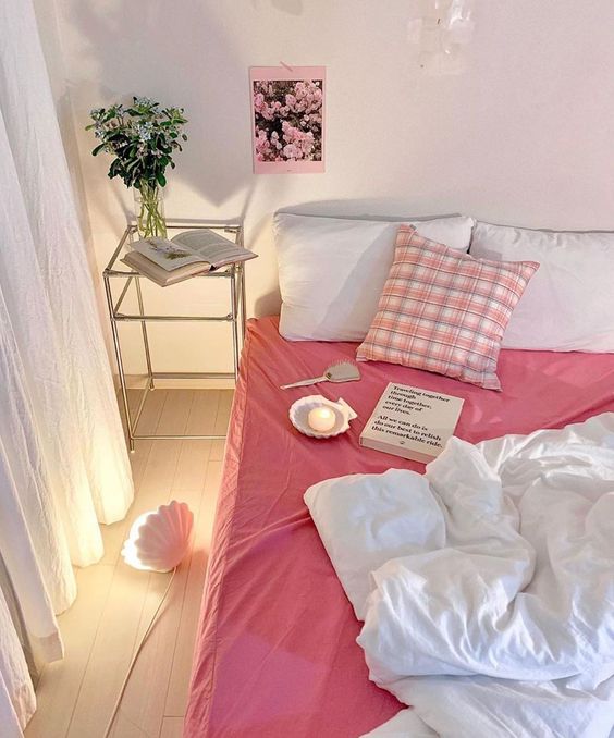 korean pink bedroom