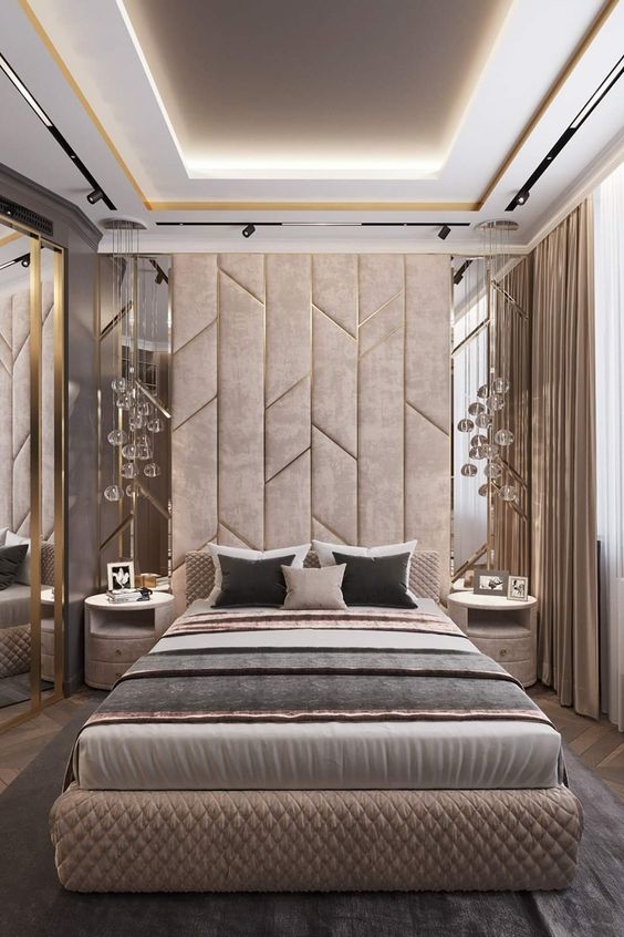 elegant and luxurious small bedroom
