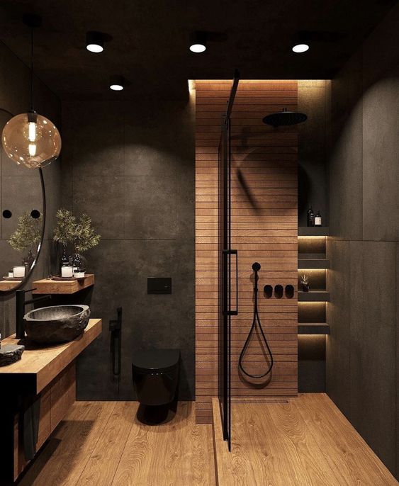 masculine minimalist bathroom