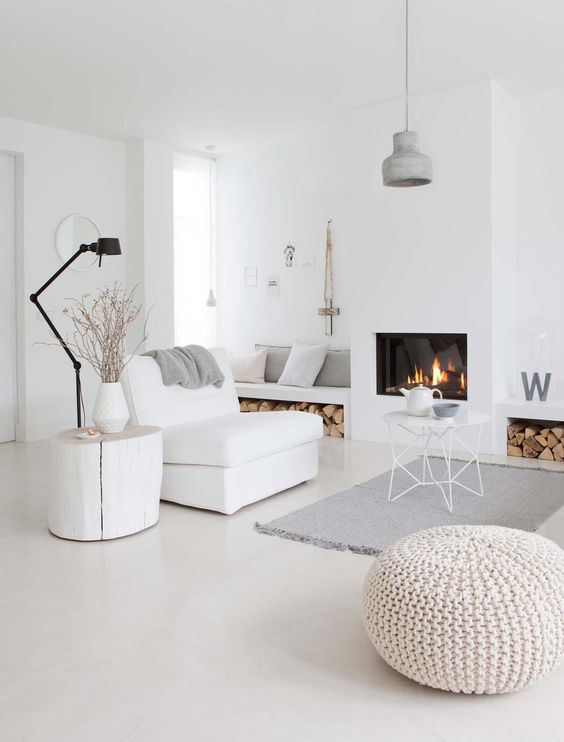 white living room nuances