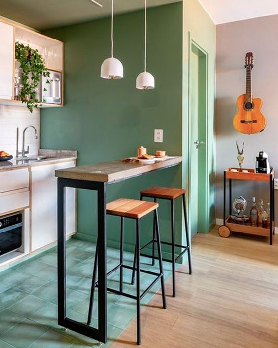 green small kitchen ideas