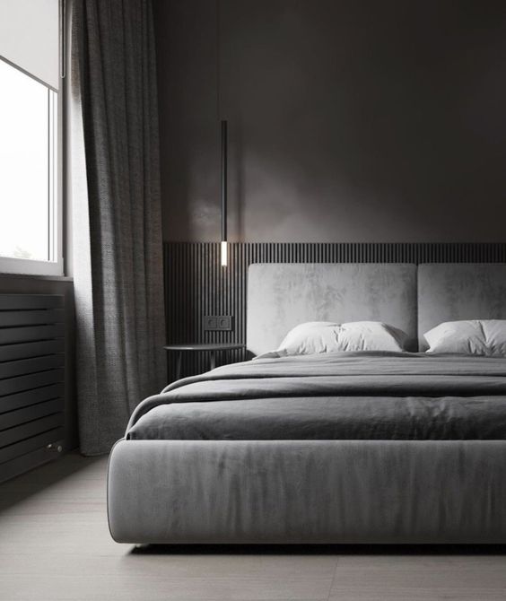 best simple monochrome bedroom