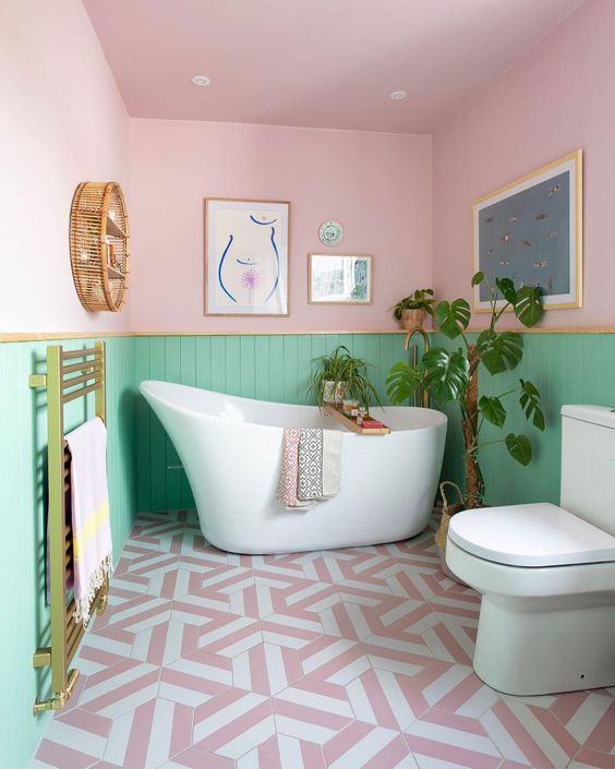 pastel bathroom