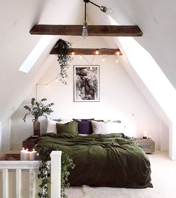 fresh attic bedroom decor